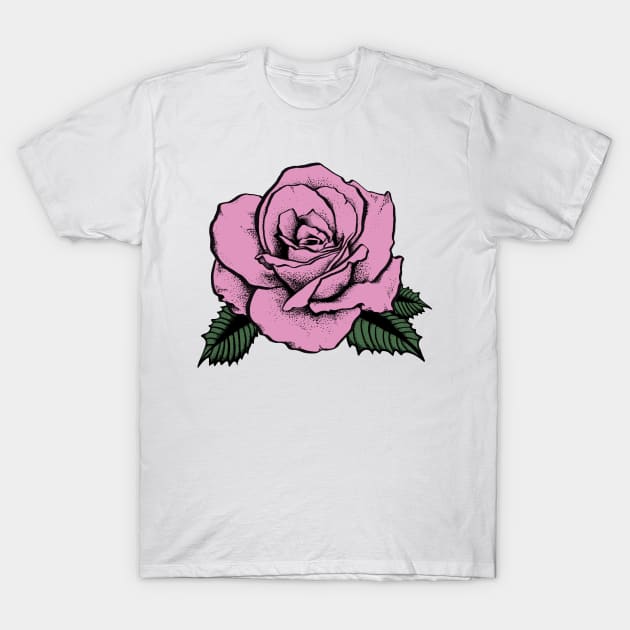 pink rose T-Shirt by somatosis